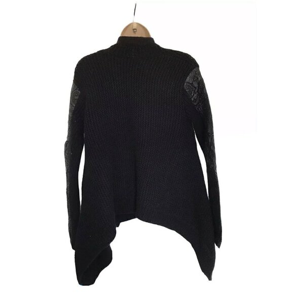 Moth Anthro Oltrarno Black Wool Blend Cardigan - Picture 4 of 9